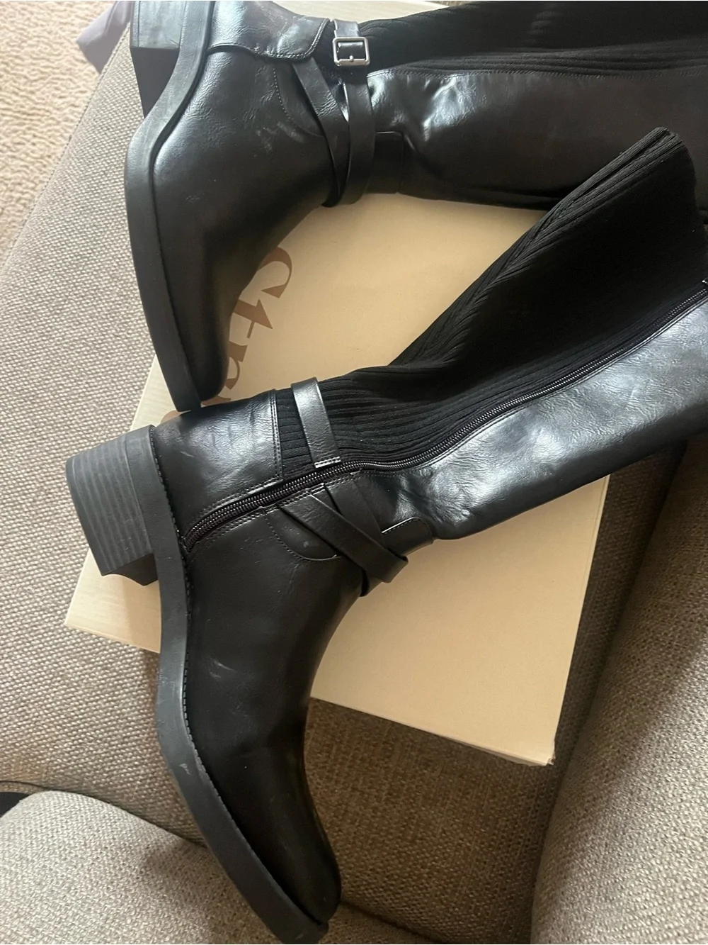 LifeStride Black Over-the-Knee Stretch Boots